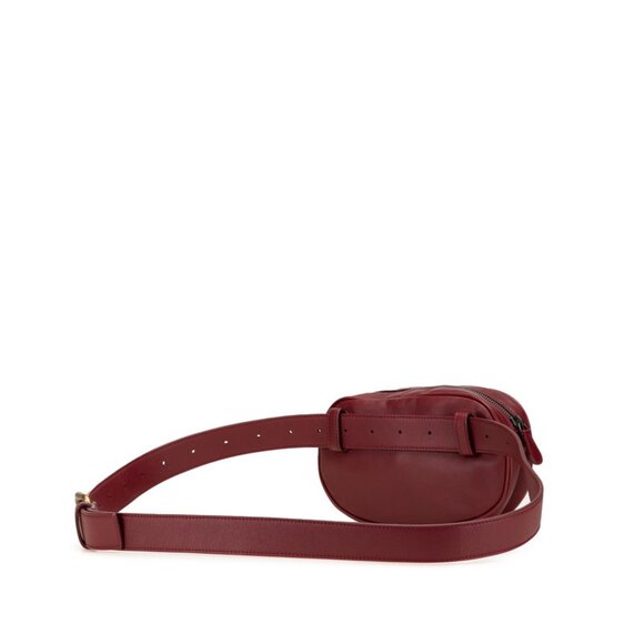 BOTTEGA VENETA Red Leather Intrecciato Fanny Pack
